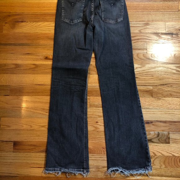 VINTAGE M2F BLACK BOOTCUT DENIM JEANS S 26/6 - Picture 7 of 11
